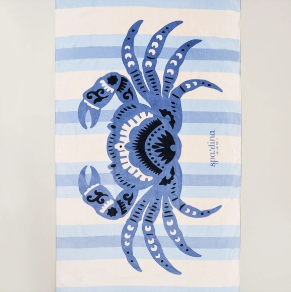 Spartina 449 Blue Crab Beach Towel NEW - Picture 7 of 7